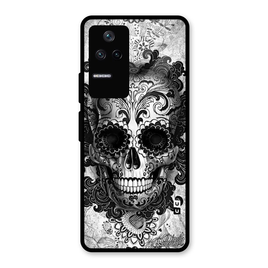 Floral Ghost Glass Back Case for Poco F4 5G
