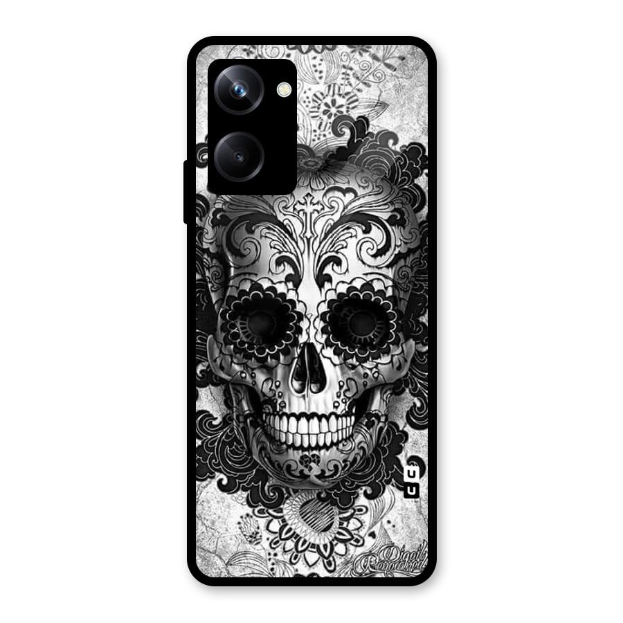 Floral Ghost Glass Back Case for Realme 10 Pro