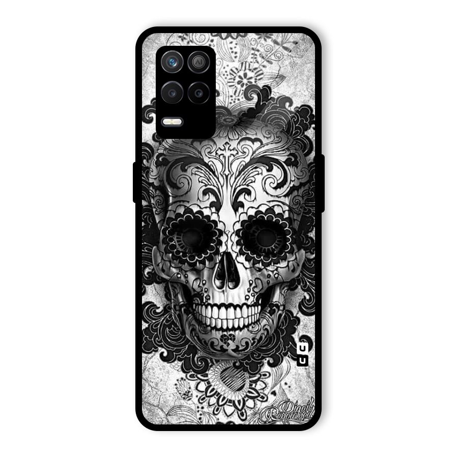 Floral Ghost Glass Back Case for Realme 8 5G
