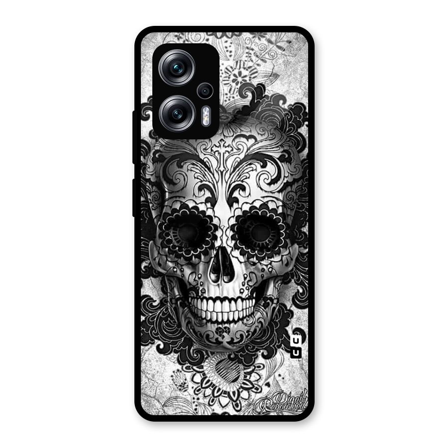 Floral Ghost Glass Back Case for Redmi K50i