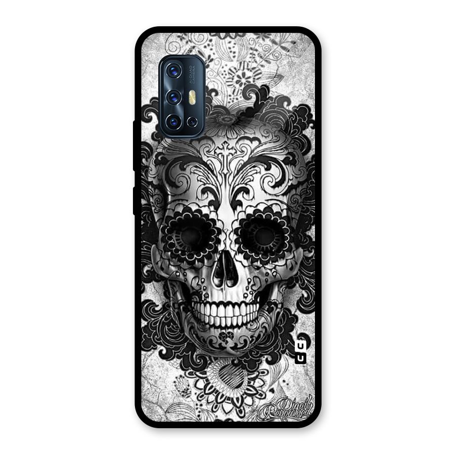 Floral Ghost Glass Back Case for Vivo V17