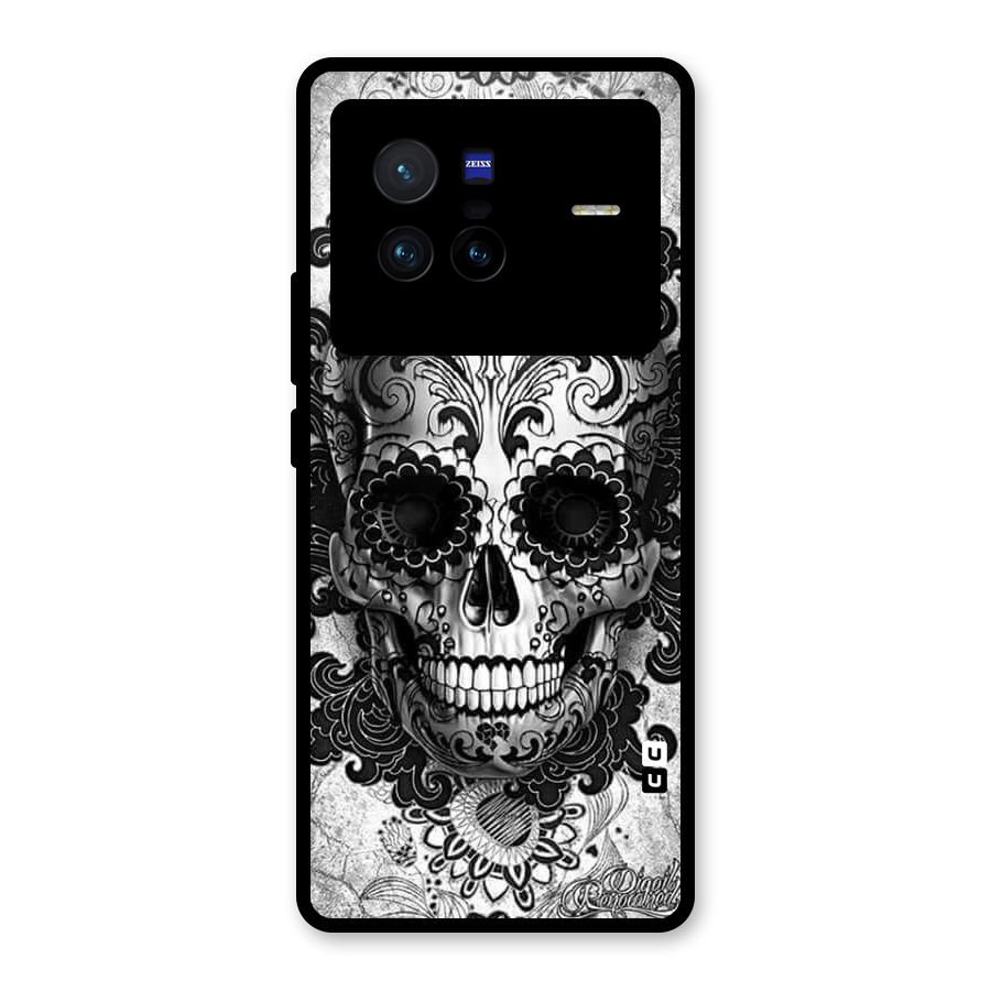 Floral Ghost Glass Back Case for Vivo X80