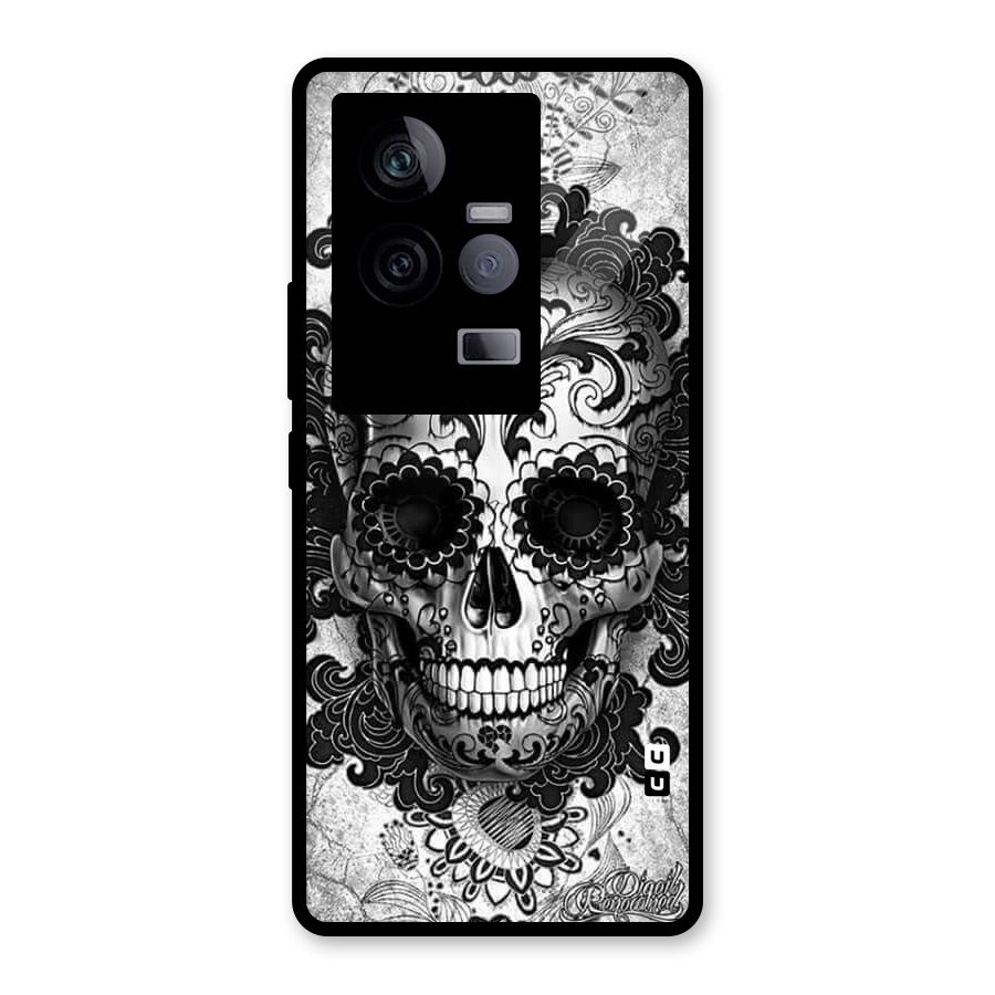 Floral Ghost Glass Back Case for Vivo iQOO 11 5G