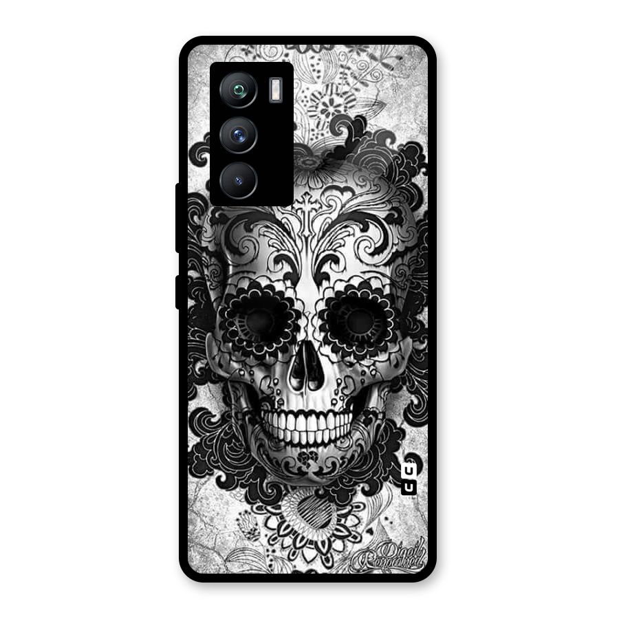 Floral Ghost Glass Back Case for Vivo iQOO 9 SE