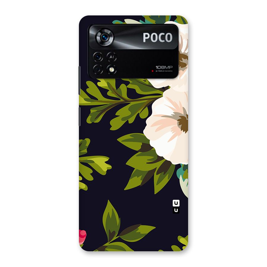 Floral Leaves Back Case for Poco X4 Pro 5G