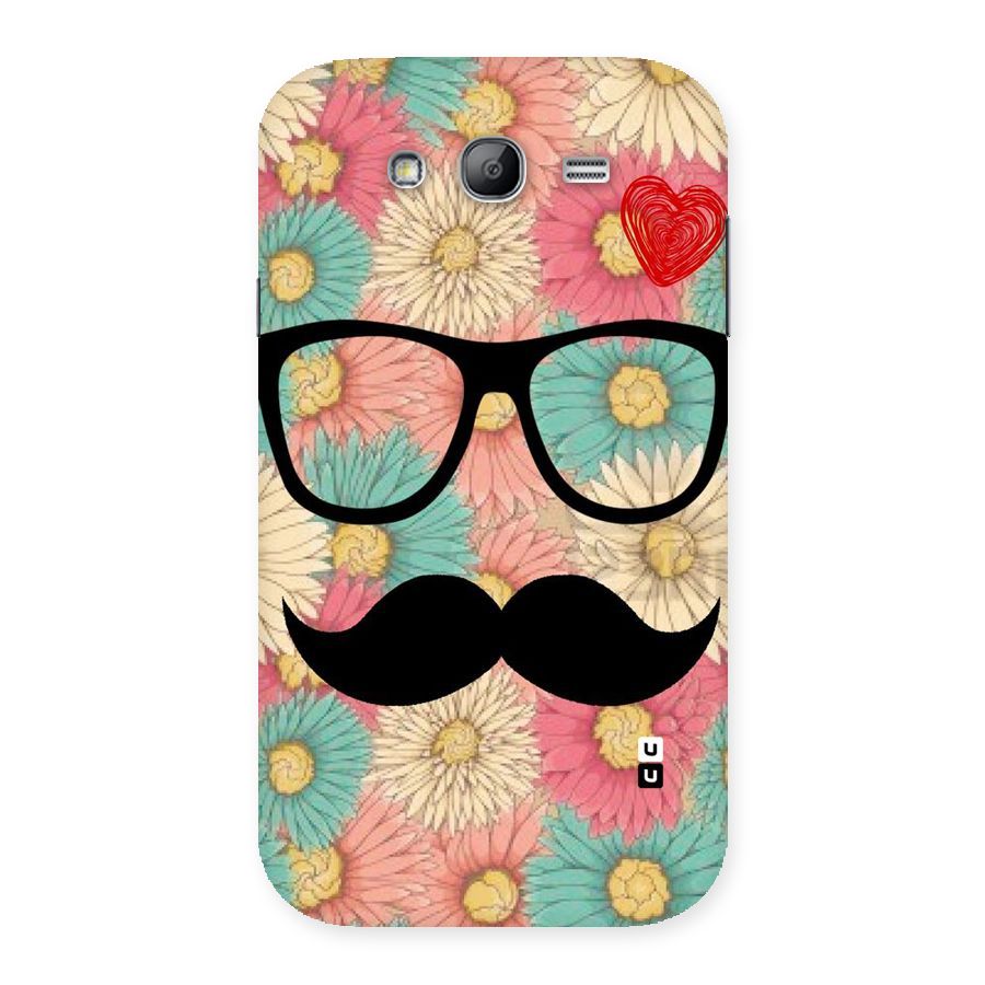 Floral Moustache Back Case for Galaxy Grand