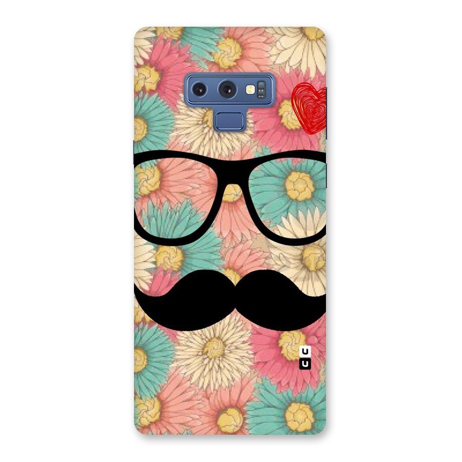 Floral Moustache Back Case for Galaxy Note 9