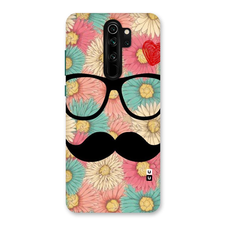 Floral Moustache Back Case for Redmi Note 8 Pro