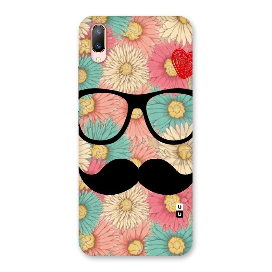 Floral Moustache Back Case for Vivo V11 Pro