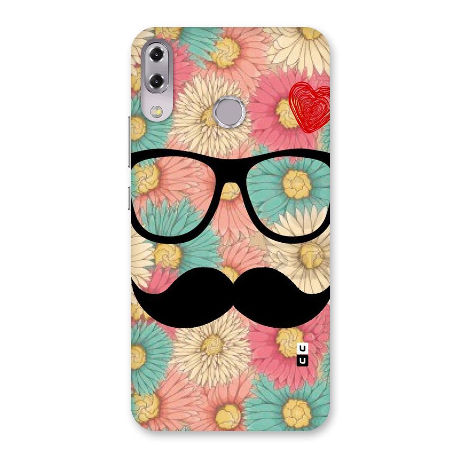 Floral Moustache Back Case for Zenfone 5Z