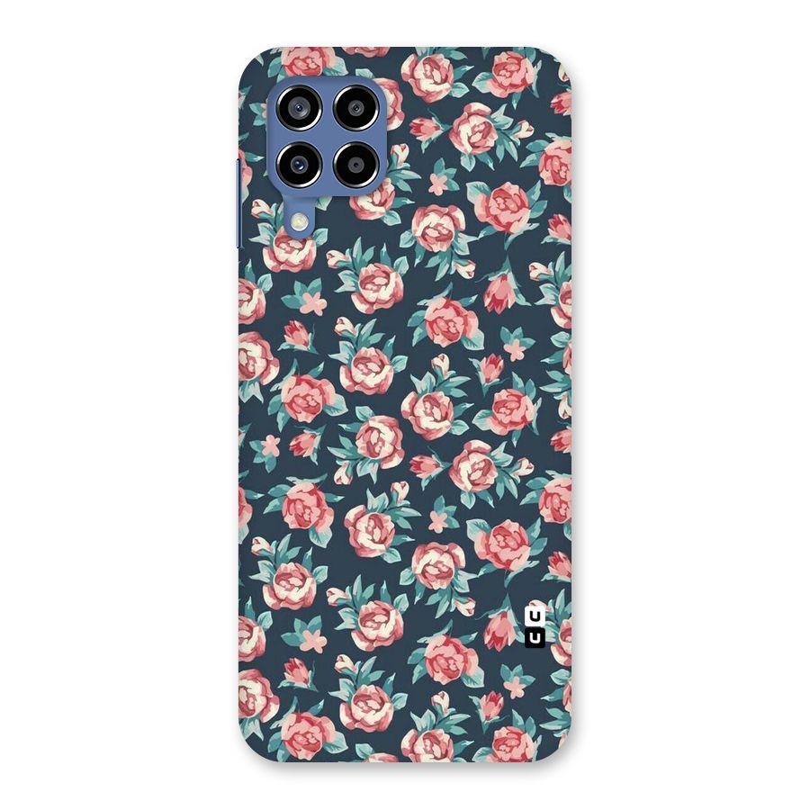 Floral Navy Bloom Back Case for Galaxy M53 5G