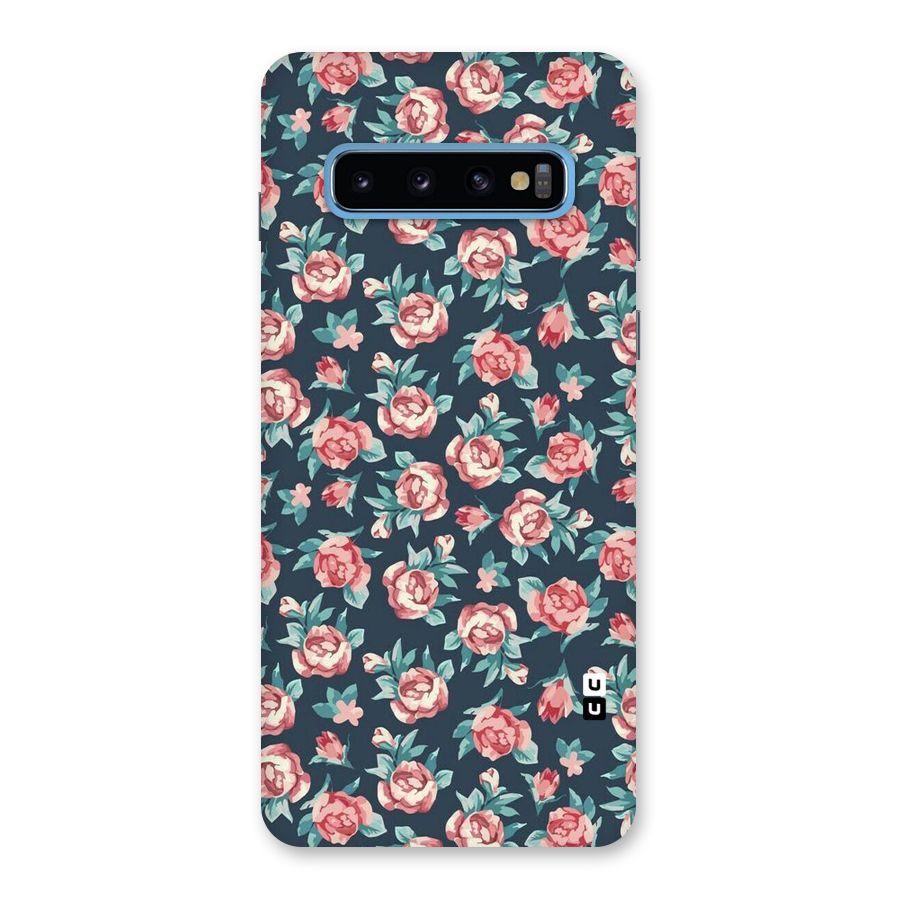 Floral Navy Bloom Back Case for Galaxy S10