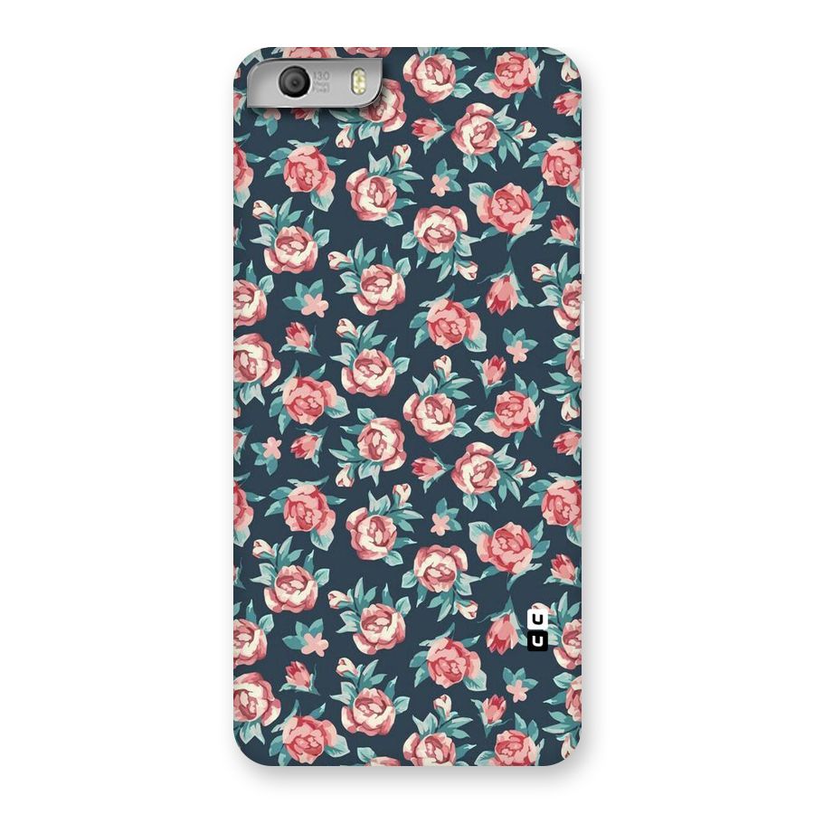 Floral Navy Bloom Back Case for Micromax Canvas Knight 2