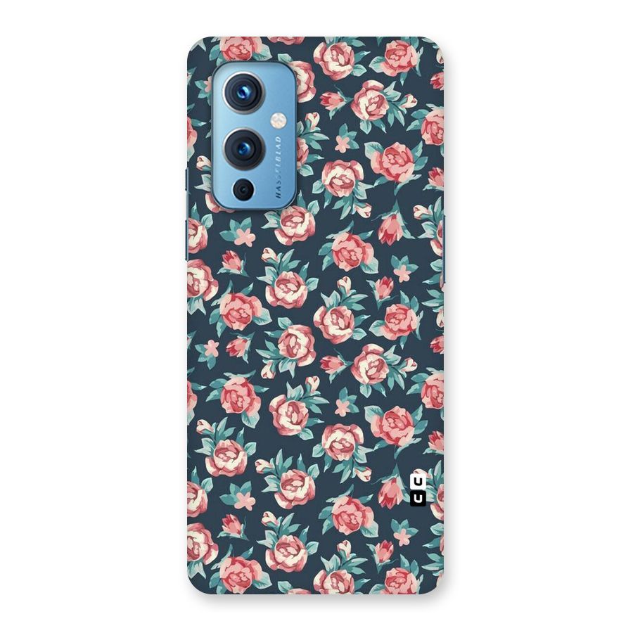 Floral Navy Bloom Back Case for OnePlus 9