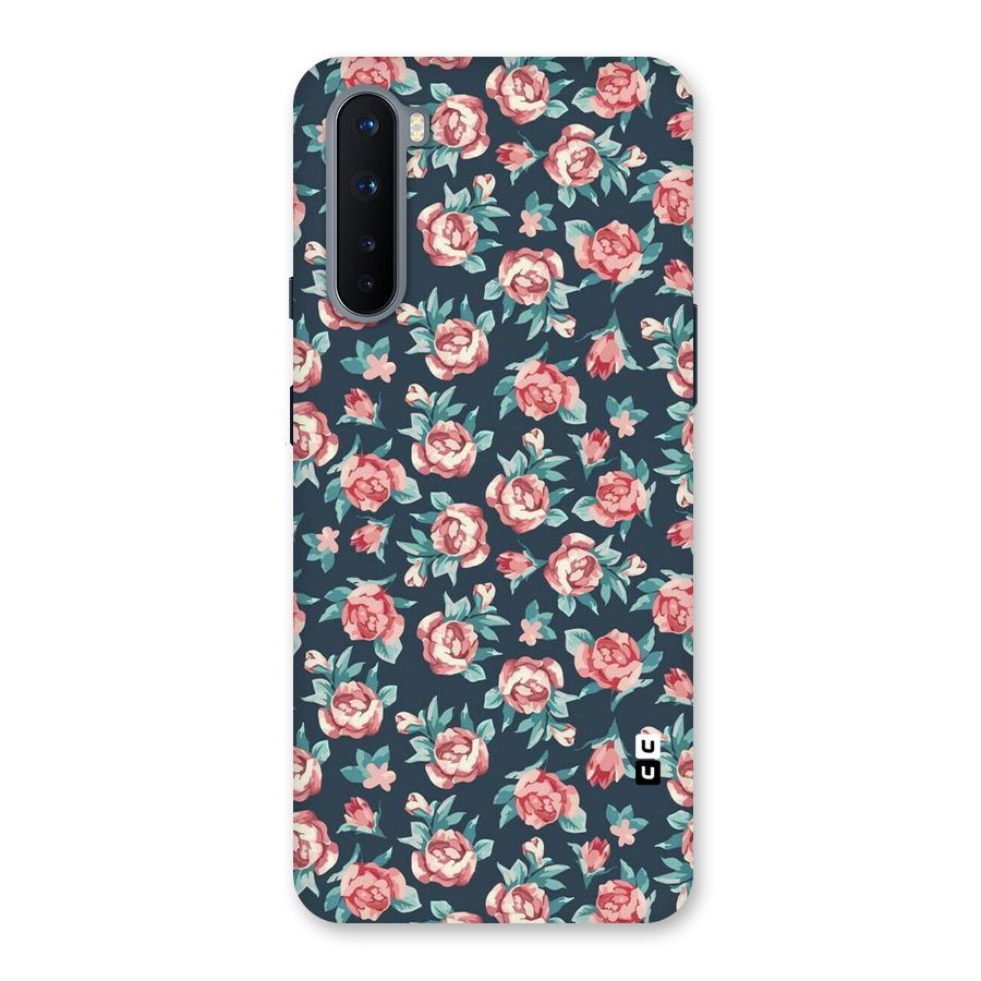 Floral Navy Bloom Back Case for OnePlus Nord