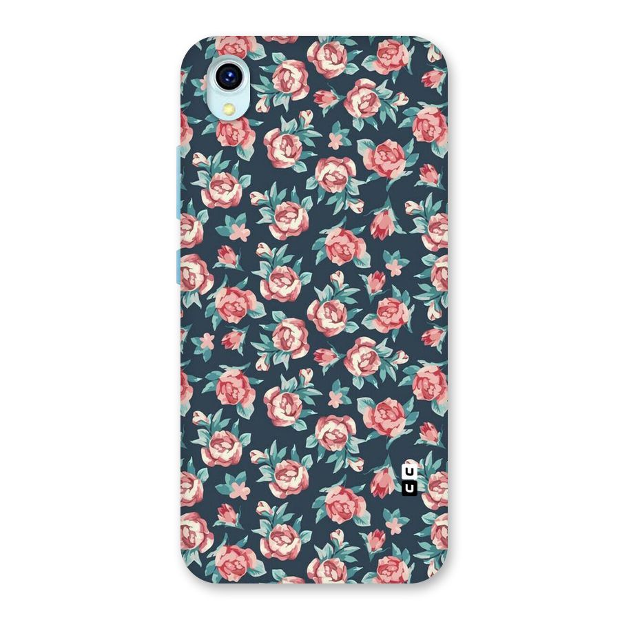 Floral Navy Bloom Back Case for Vivo Y1s