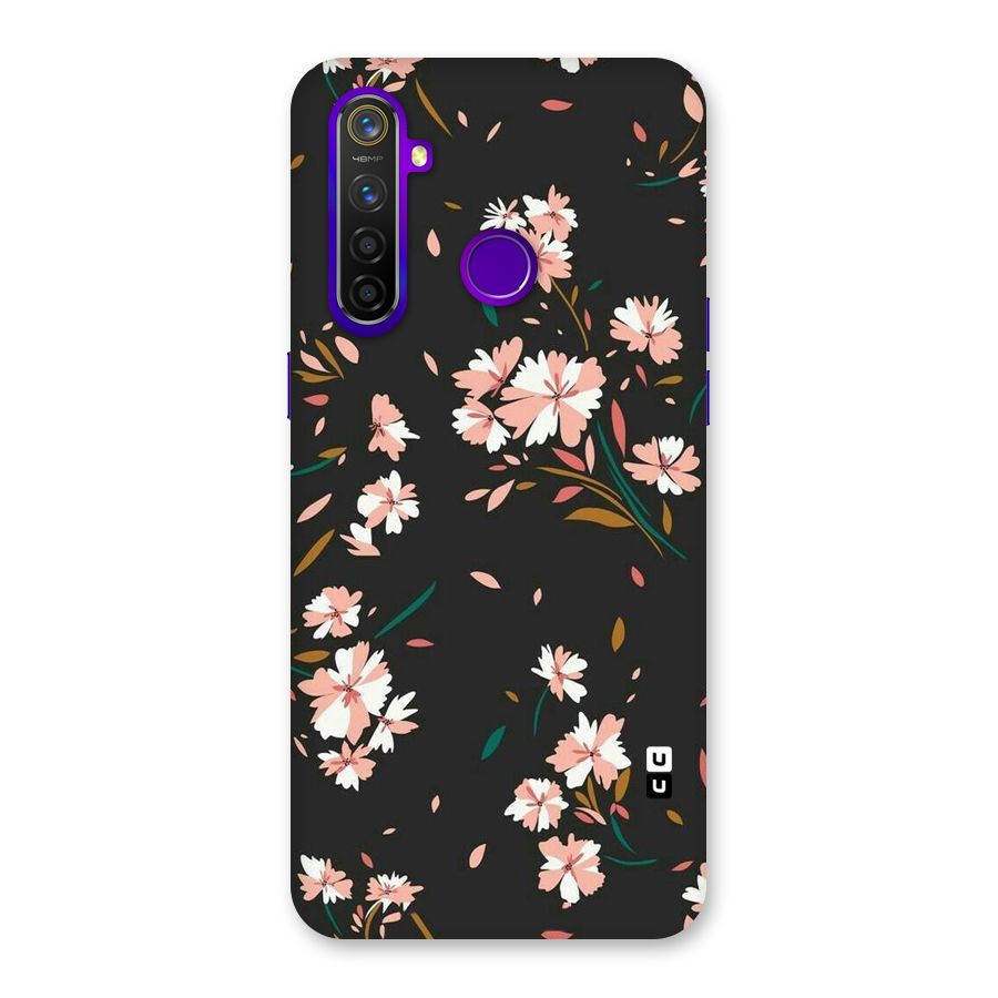 Floral Petals Peach Back Case for Realme 5 Pro