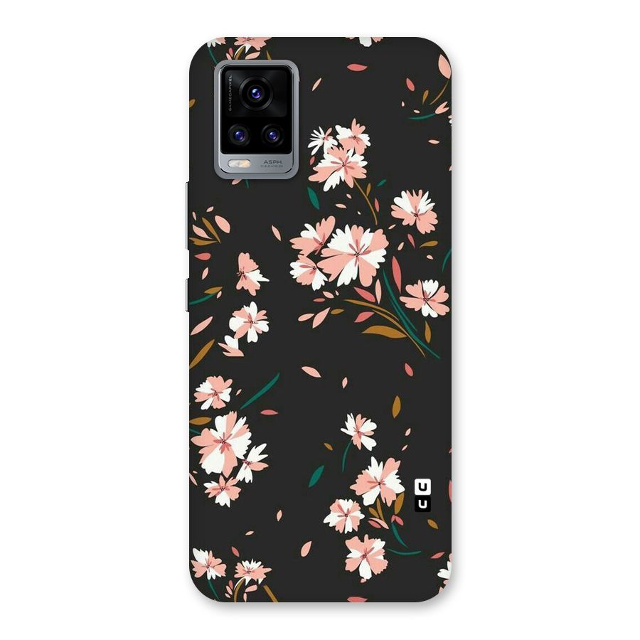 Floral Petals Peach Back Case for Vivo V20