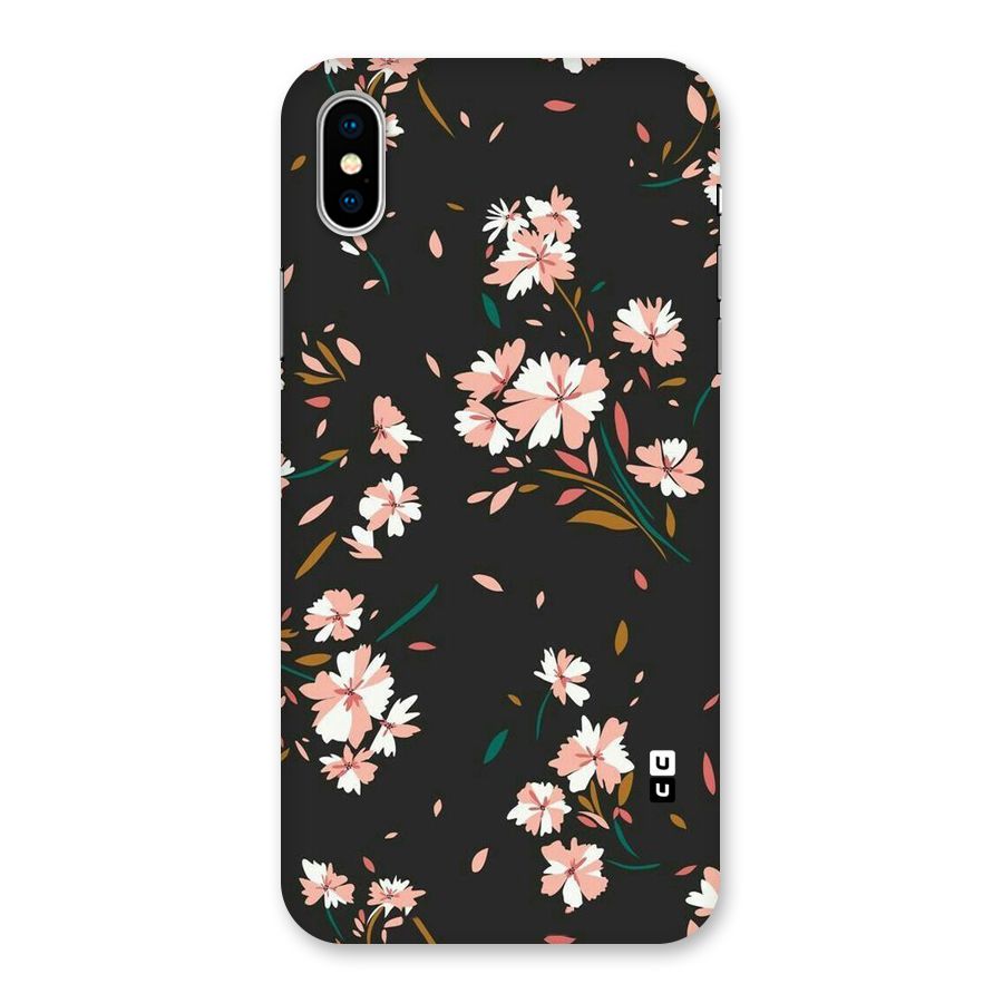 Floral Petals Peach Back Case for iPhone X