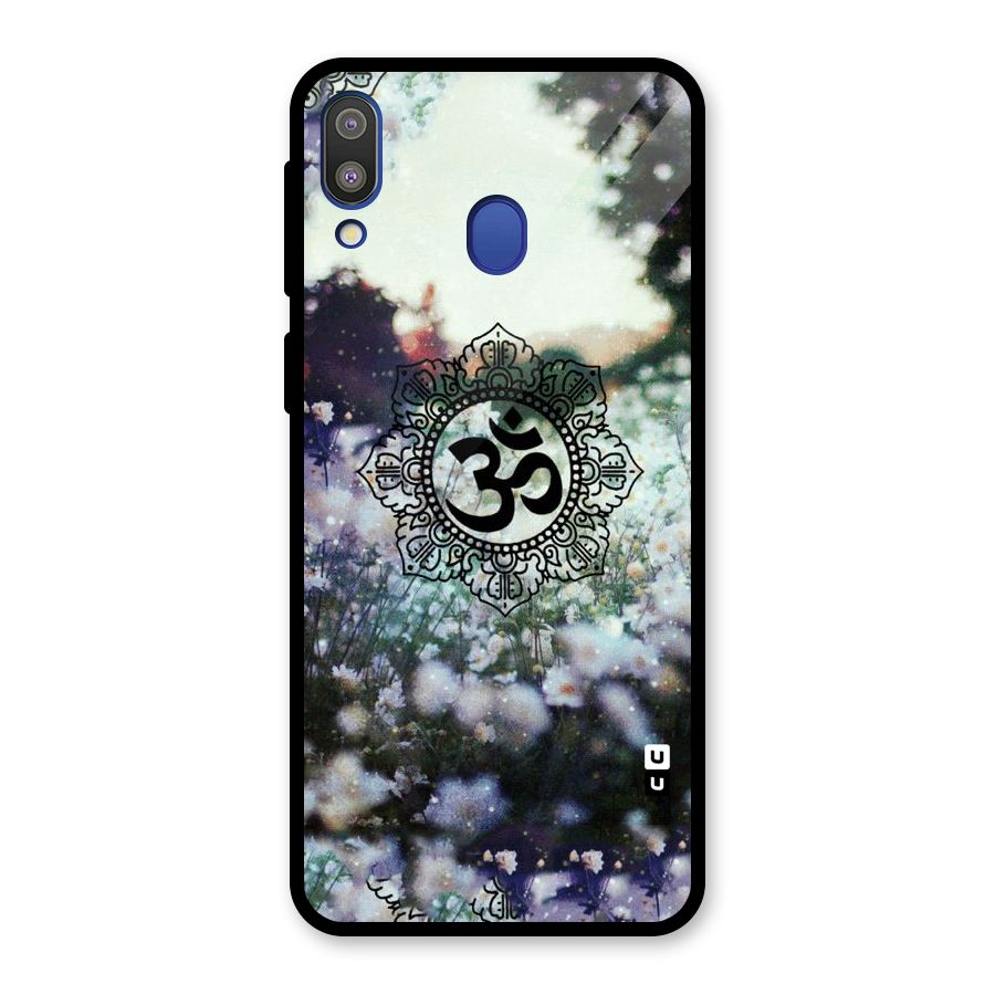 Floral Pray Glass Back Case for Galaxy M20
