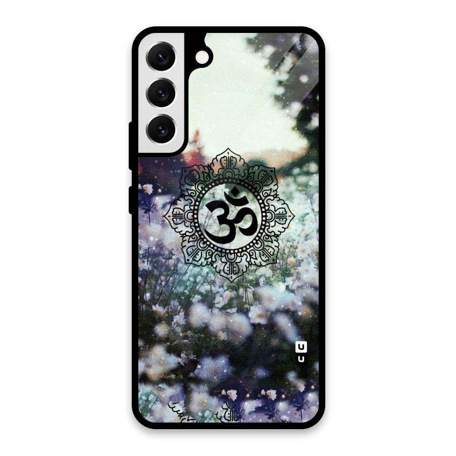 Floral Pray Glass Back Case for Galaxy S22 Plus 5G