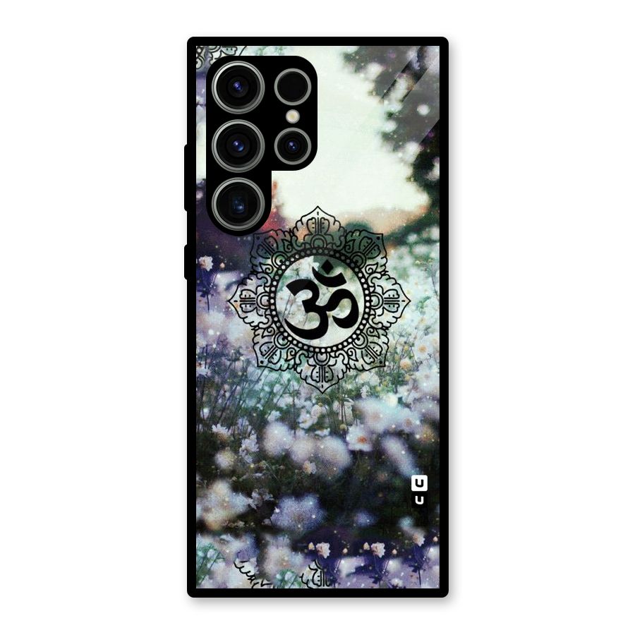 Floral Pray Glass Back Case for Galaxy S23 Ultra