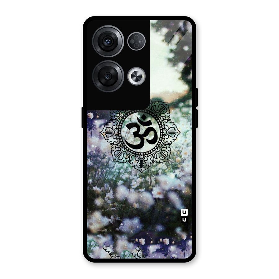 Floral Pray Glass Back Case for Oppo Reno8 Pro 5G