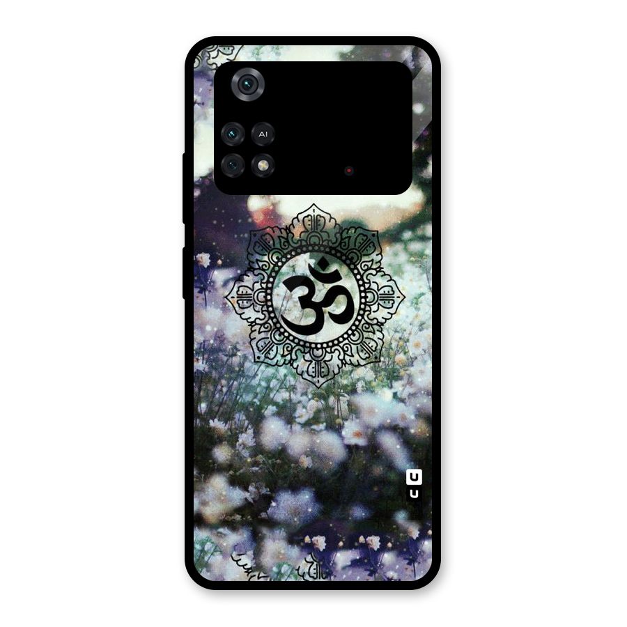 Floral Pray Glass Back Case for Poco M4 Pro 4G
