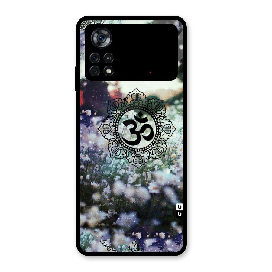 Floral Pray Glass Back Case for Poco X4 Pro 5G
