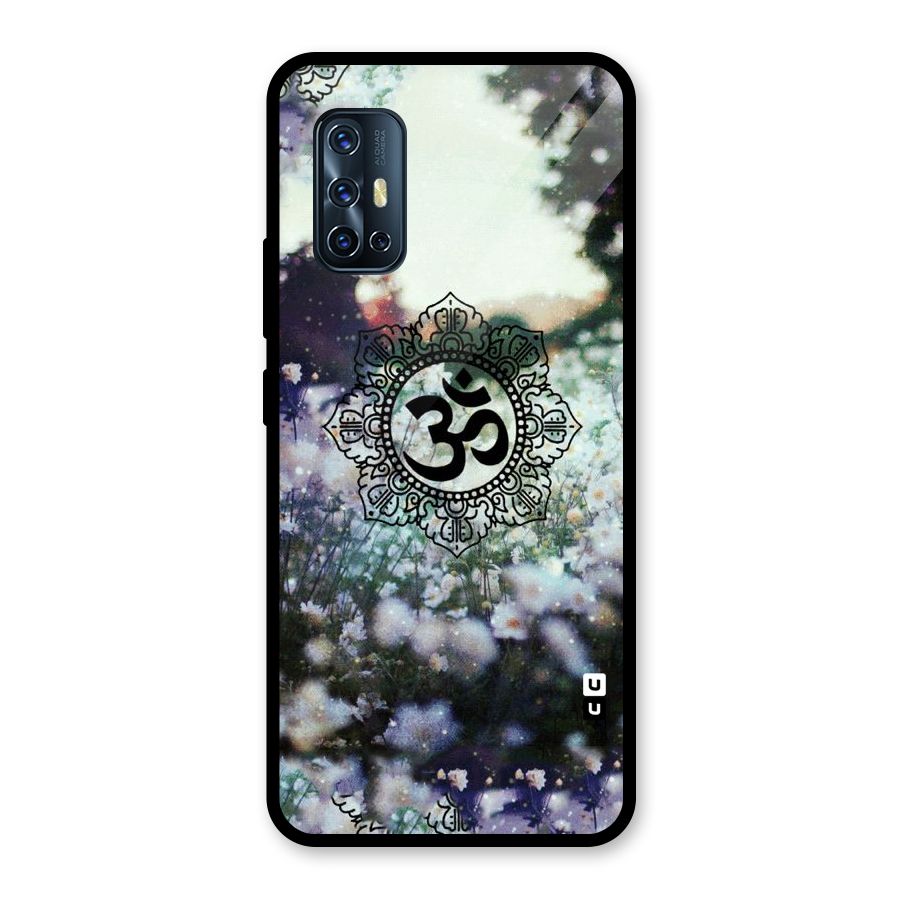 Floral Pray Glass Back Case for Vivo V17