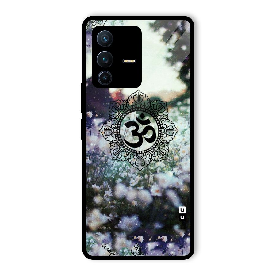 Floral Pray Glass Back Case for Vivo V23 Pro