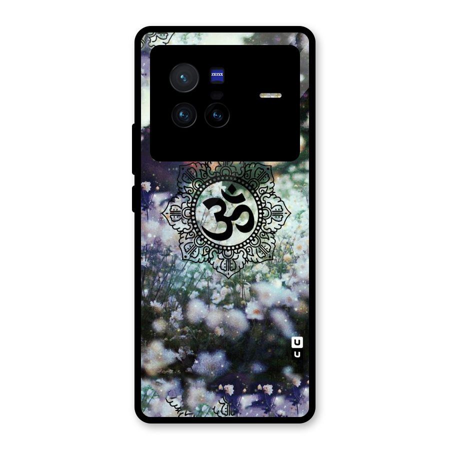Floral Pray Glass Back Case for Vivo X80