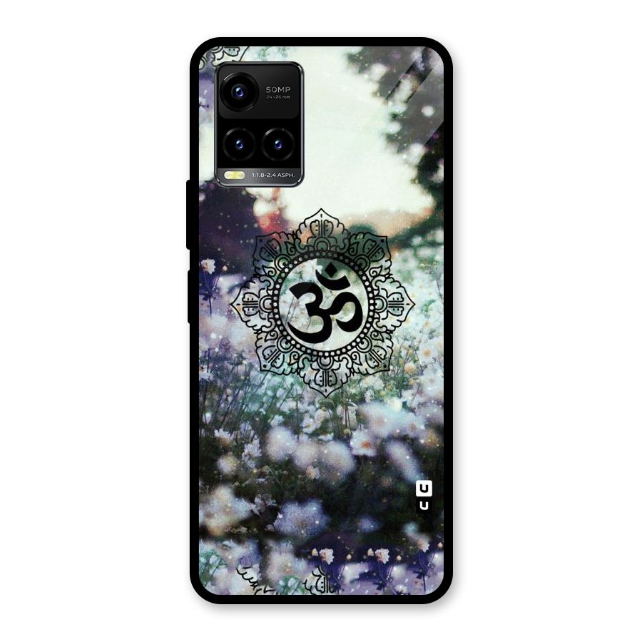 Floral Pray Glass Back Case for Vivo Y21A