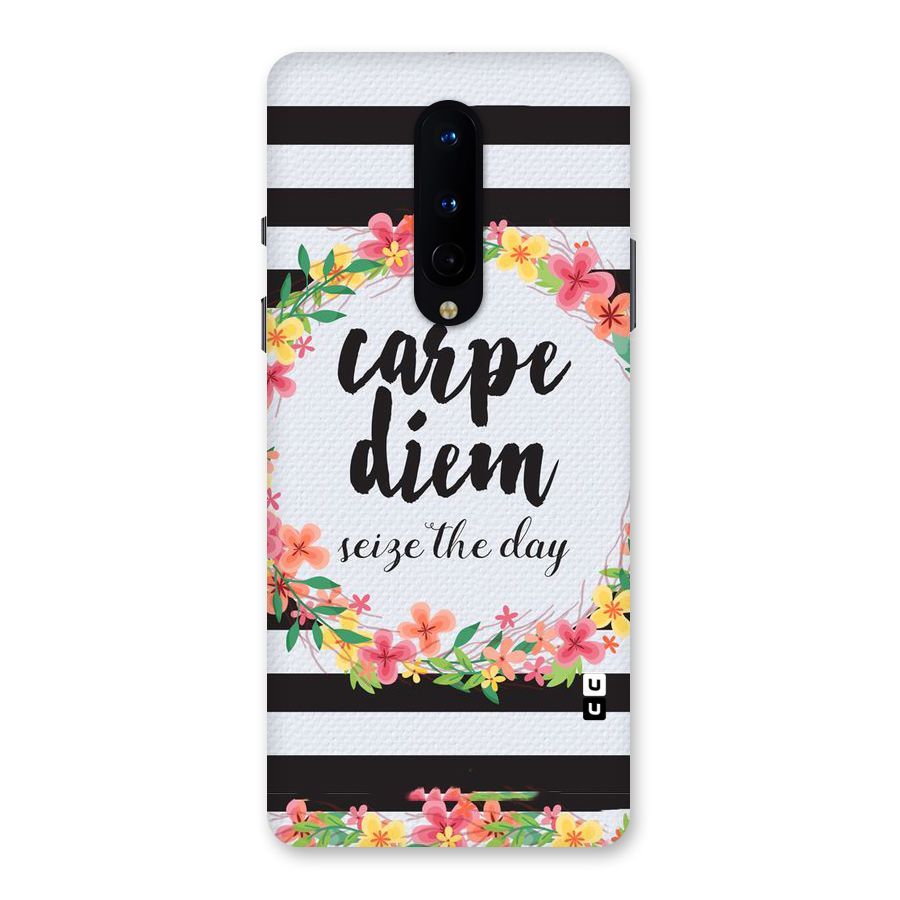 Floral Seize The Day Back Case for OnePlus 8