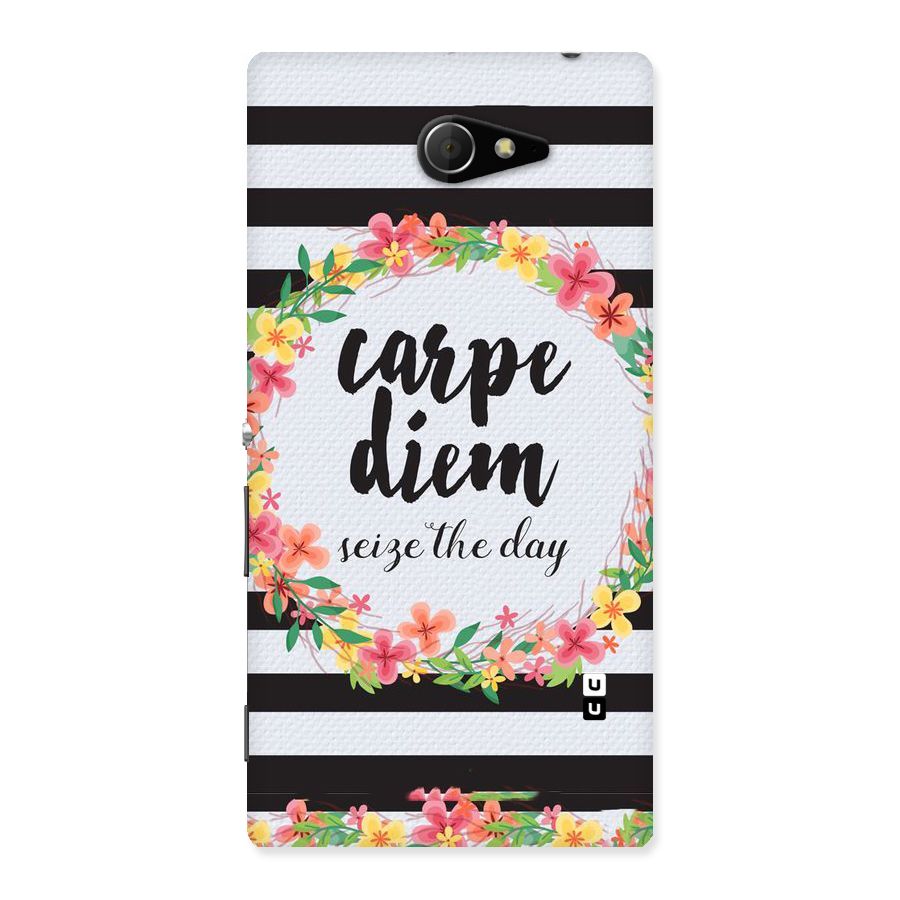 Floral Seize The Day Back Case for Sony Xperia M2