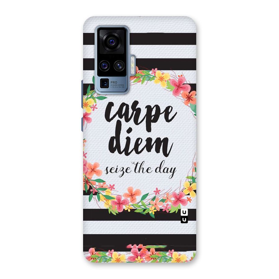Floral Seize The Day Back Case for Vivo X50 Pro