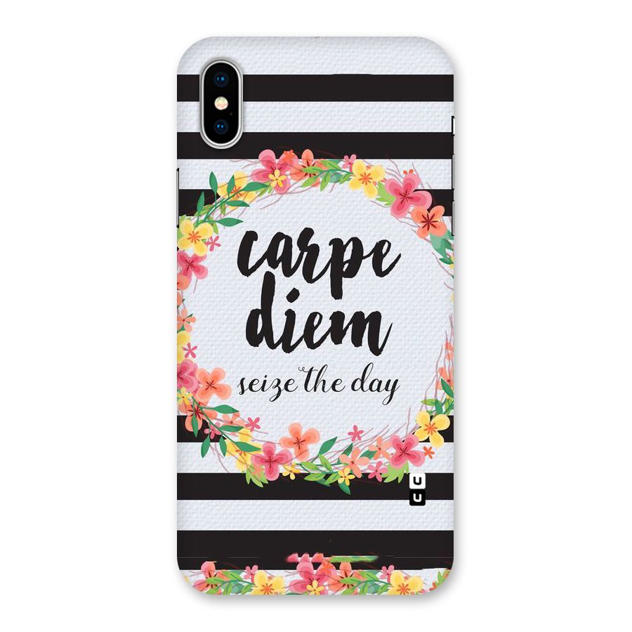 Floral Seize The Day Back Case for iPhone XS