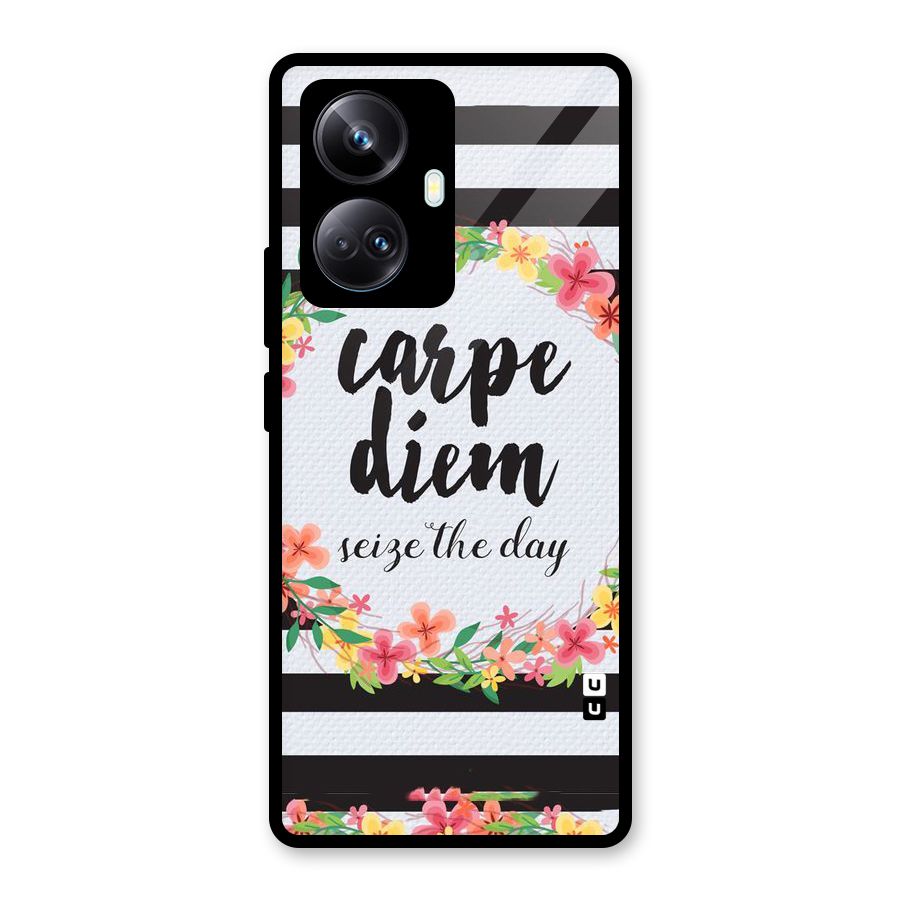 Floral Seize The Day Glass Back Case for Realme 10 Pro Plus