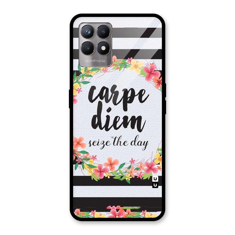 Floral Seize The Day Glass Back Case for Realme 8i