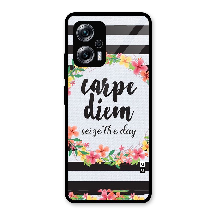 Floral Seize The Day Glass Back Case for Redmi K50i