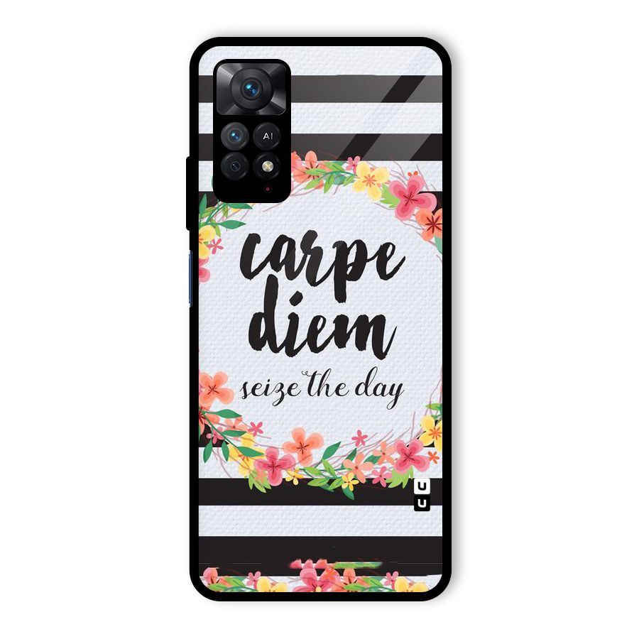 Floral Seize The Day Glass Back Case for Redmi Note 11 Pro Plus 5G