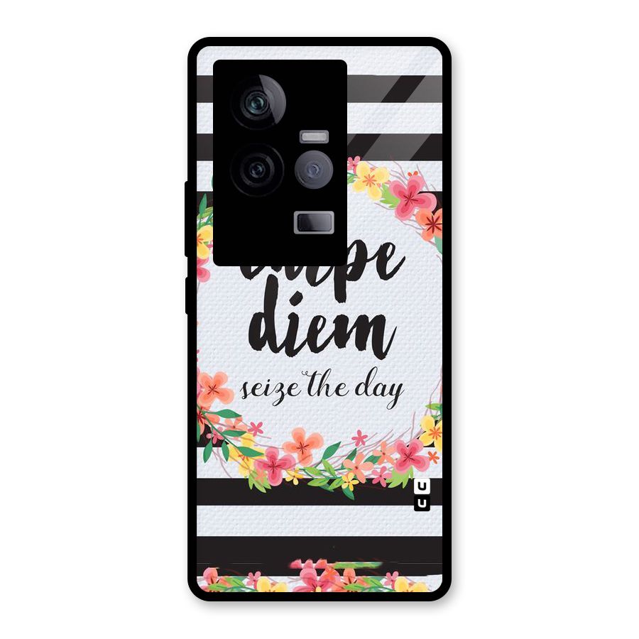 Floral Seize The Day Glass Back Case for Vivo iQOO 11 5G