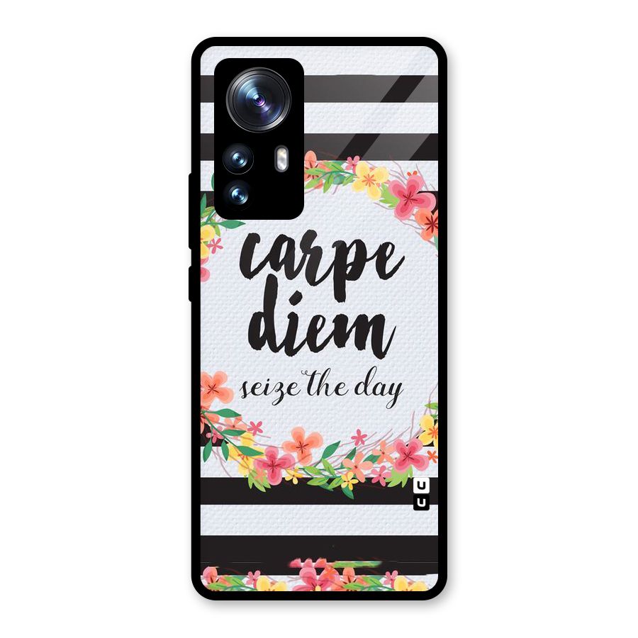 Floral Seize The Day Glass Back Case for Xiaomi 12 Pro