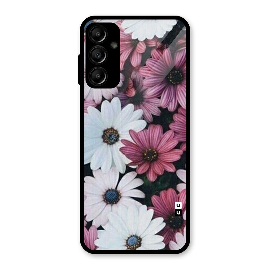 Floral Shades Pink Glass Back Case for Galaxy A14 5G