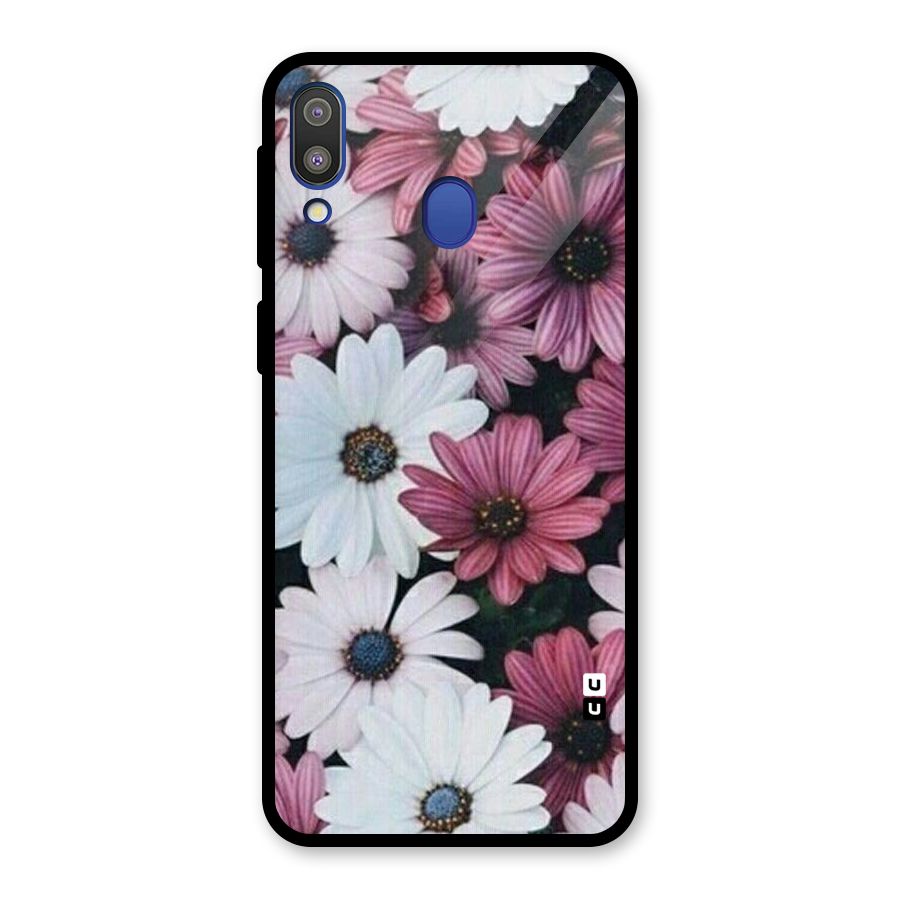 Floral Shades Pink Glass Back Case for Galaxy M20