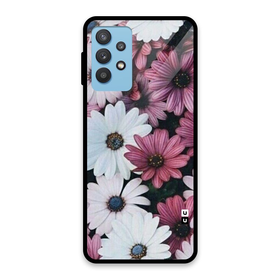 Floral Shades Pink Glass Back Case for Galaxy M32 5G
