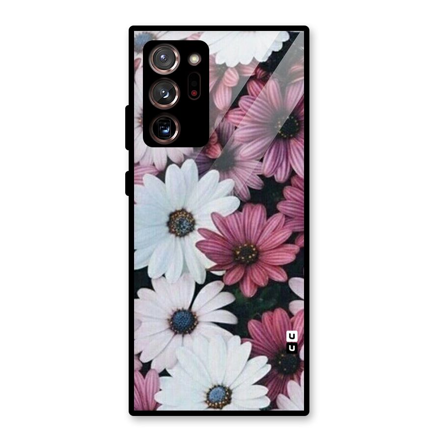 Floral Shades Pink Glass Back Case for Galaxy Note 20 Ultra