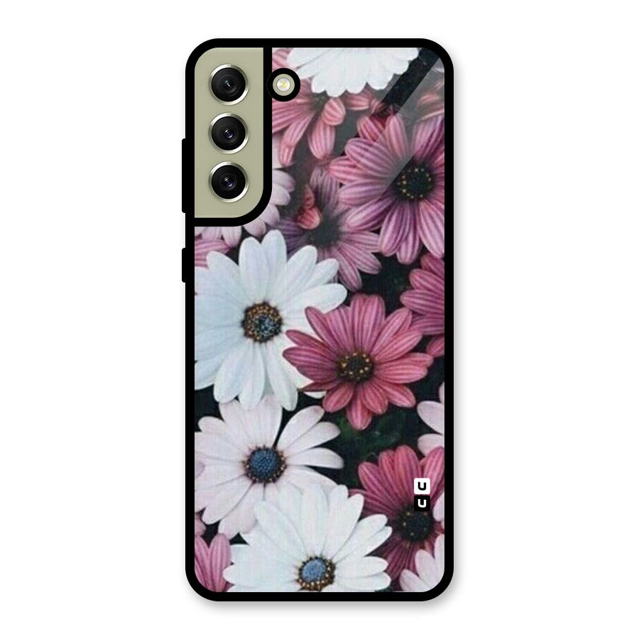 Floral Shades Pink Glass Back Case for Galaxy S21 FE 5G