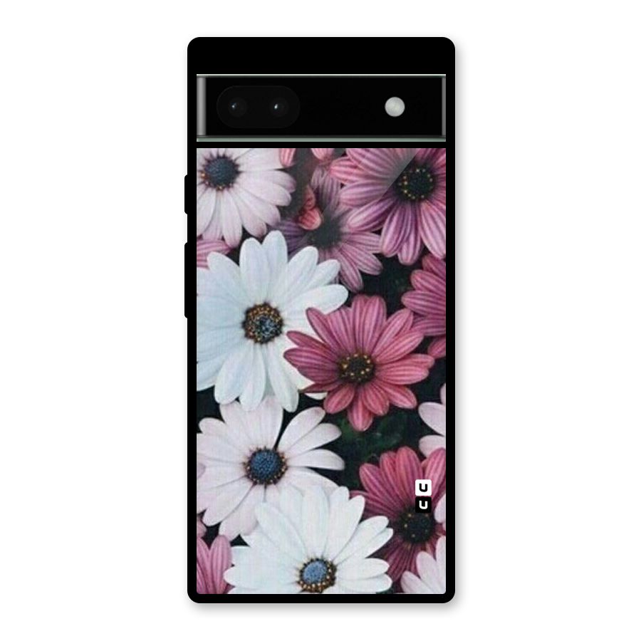 Floral Shades Pink Glass Back Case for Google Pixel 6a