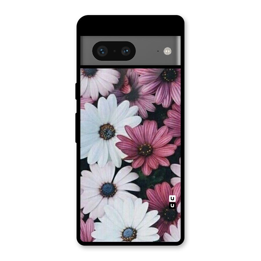 Floral Shades Pink Glass Back Case for Google Pixel 7